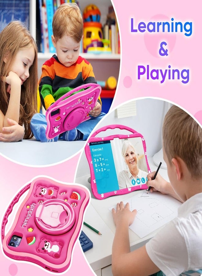 MengDash Kids Tablet, 10.1 inch Tablet for Kids 3-10, Educational Learning Toddler Tablet Android 14, 8(4+4) GB RAM+64GB ROM Storage, 5G WiFi, Baby Girl boy Gift (Red) - Image 5